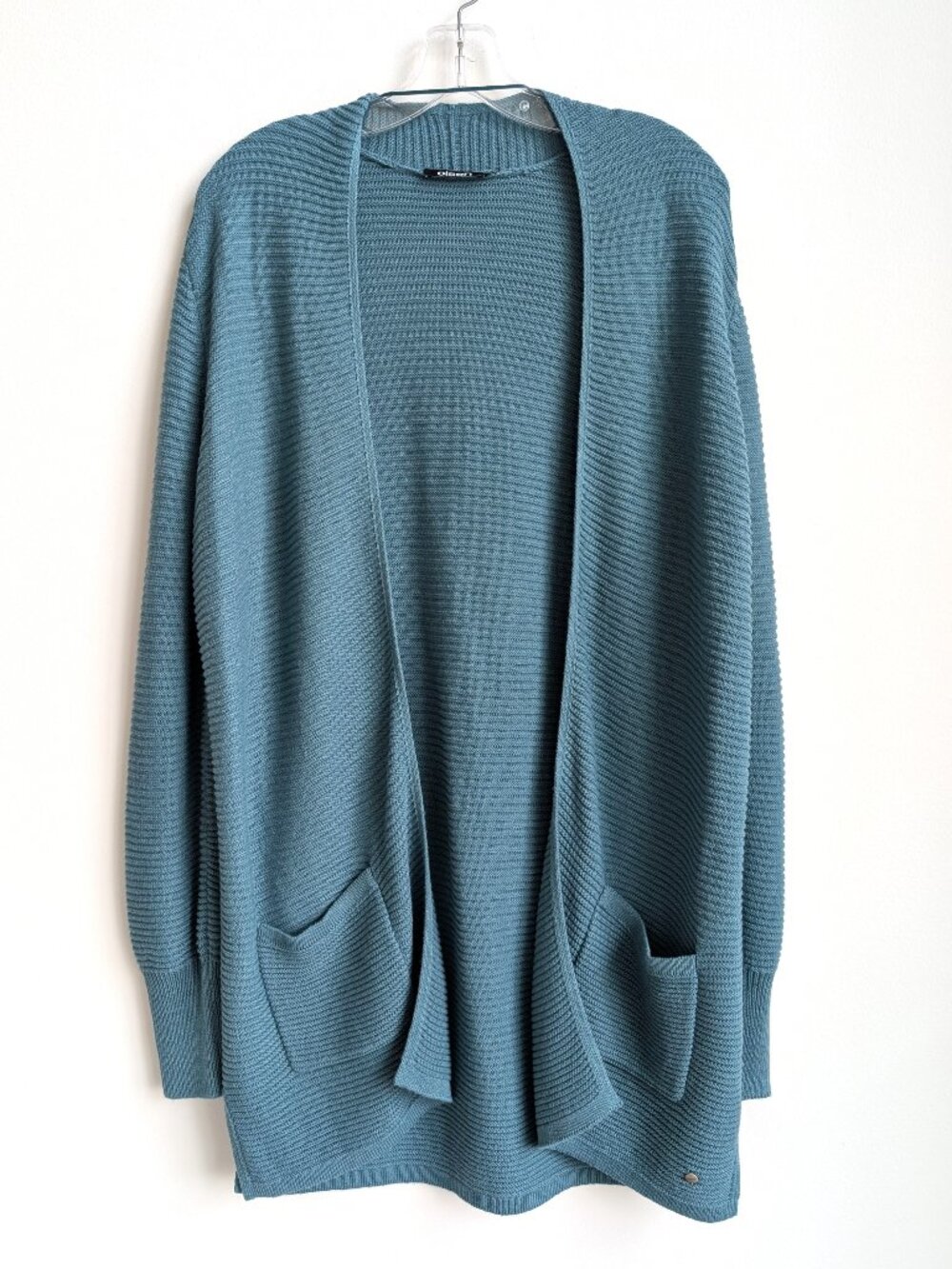 Olsen Henny Ribbed Open Front Long Cardigan | Size XS